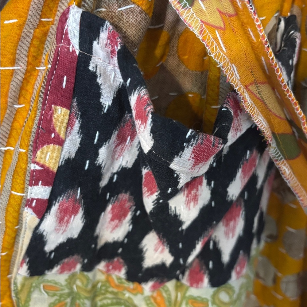 Multicolor Patchwork Sleeveless Vest NWT - image 4